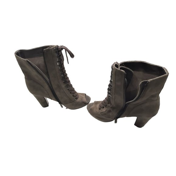 Sam Edelman “Belmont” Suede Ankle Boot Woman's Size 9 Ankle Lace Up Heel Zip New - Picture 12 of 16